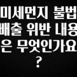 금주의 인기 미세먼지 불법 배출 위반 내용은 무엇인가요? 지금 바로 공개합니다
