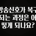 최다 검색한 방송신호가 복구 되는 과정은 어떻게 되나요? 클릭해보세요