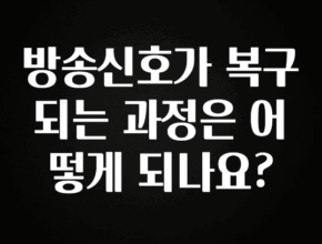 최다 검색한 방송신호가 복구 되는 과정은 어떻게 되나요? 클릭해보세요
