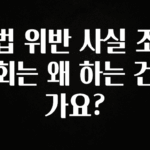 추가소식은 꼭 확인하자 법 위반 사실 조회는 왜 하는 건가요? 요약본만 확인해보세요