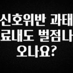 핫 소식 신호위반 과태료내도 벌점나오나요? 좋은 정보