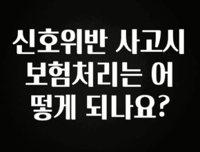 모두가 궁금했던 신호위반 사고시 보험처리는 어떻게 되나요? 확인해보세요