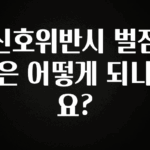 역대급 라인업 신호위반시 벌점은 어떻게 되나요? 리뷰 해보겠습니다