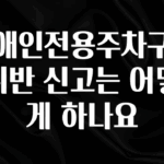 꾸준한 인기 장애인전용주차구역 위반 신고는 어떻게 하나요 1분이면 확인가능 합니다