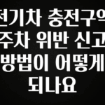 좋은 정보 전기차 충전구역 주차 위반 신고 방법이 어떻게 되나요 클릭해보세요