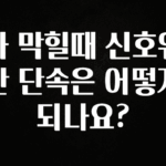 품절이 임박한 차 막힐때 신호위반 단속은 어떻게 되나요? 알려드립니다
