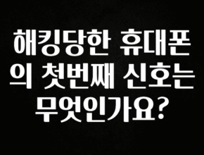 모두가 궁금했던 해킹당한 휴대폰의 첫번째 신호는 무엇인가요? 아쉬움이 없습니다