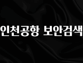 놓치지말고 인천공항 보안검색 궁금하신가요?