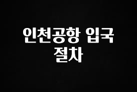최저가만 선정 인천공항 입국 절차 실사용 후기