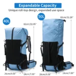 최저가만 선정 2025 요즘 sns에서 난리난 40리터 ‌ 초경량 하이킹 배낭 트레킹 캠핑 및 체육관용 조절 가능한 롤탑 배낭 – 방수 트레일 데이팩 1160g  리뷰 최다로 엄선된 최고의 제품을 소개합니다.