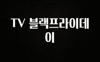 요즘 찰떡인 TV 블랙프라이데이 추천드릴게요