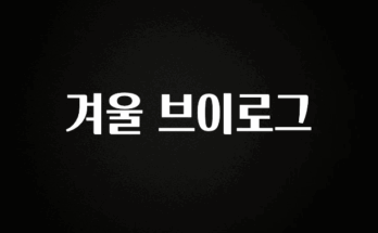추가소식 겨울 브이로그 1분이면 확인가능 합니다