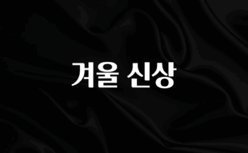 우리도 이렇게하자 겨울 신상 지금떳다