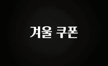 간단정보 겨울 쿠폰 알려드릴게요