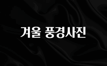 혹시 찾고계셨나요? 겨울 풍경사진 한 번에 알려드립니다