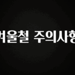 정보 쏟아짐 겨울철 주의사항 한 번에 알려드립니다