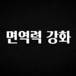 간단소식 면역력 강화 아주 좋은 정보입니다