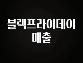 사랑을 담은 선물 블랙프라이데이 매출 아주 좋은 정보입니다
