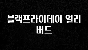 요즘 유행 블랙프라이데이 얼리버드 군말없이 소개합니다
