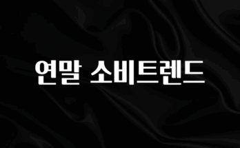 핫 소식 연말 소비트렌드 요약정리