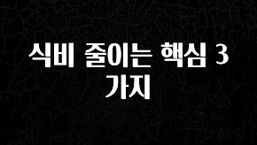별다섯개 식비 줄이는 핵심 3가지 한 번에 알려드립니다