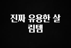 진심이 담긴 진짜 유용한 살림템 요약정리